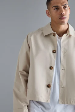 Boxy Oversized Trench Coat | BoohooMAN UK