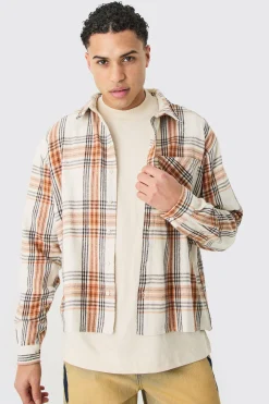 Boxy Pocket Check Shirt | BoohooMAN UK