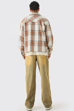 Boxy Pocket Check Shirt | BoohooMAN UK