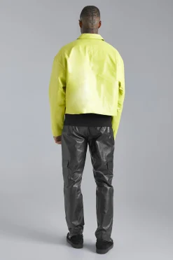 Boxy Pu Harrington | BoohooMAN UK