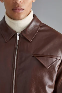 Boxy Pu Harrington | BoohooMAN UK