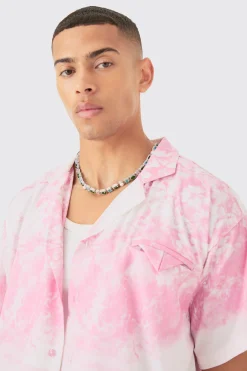 Boxy Revere Floral Short Sleeve Shirt | BoohooMAN UK