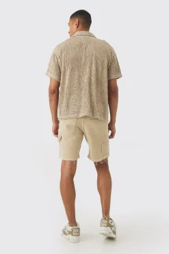 Boxy Ripple Pleated Shirt | BoohooMAN UK