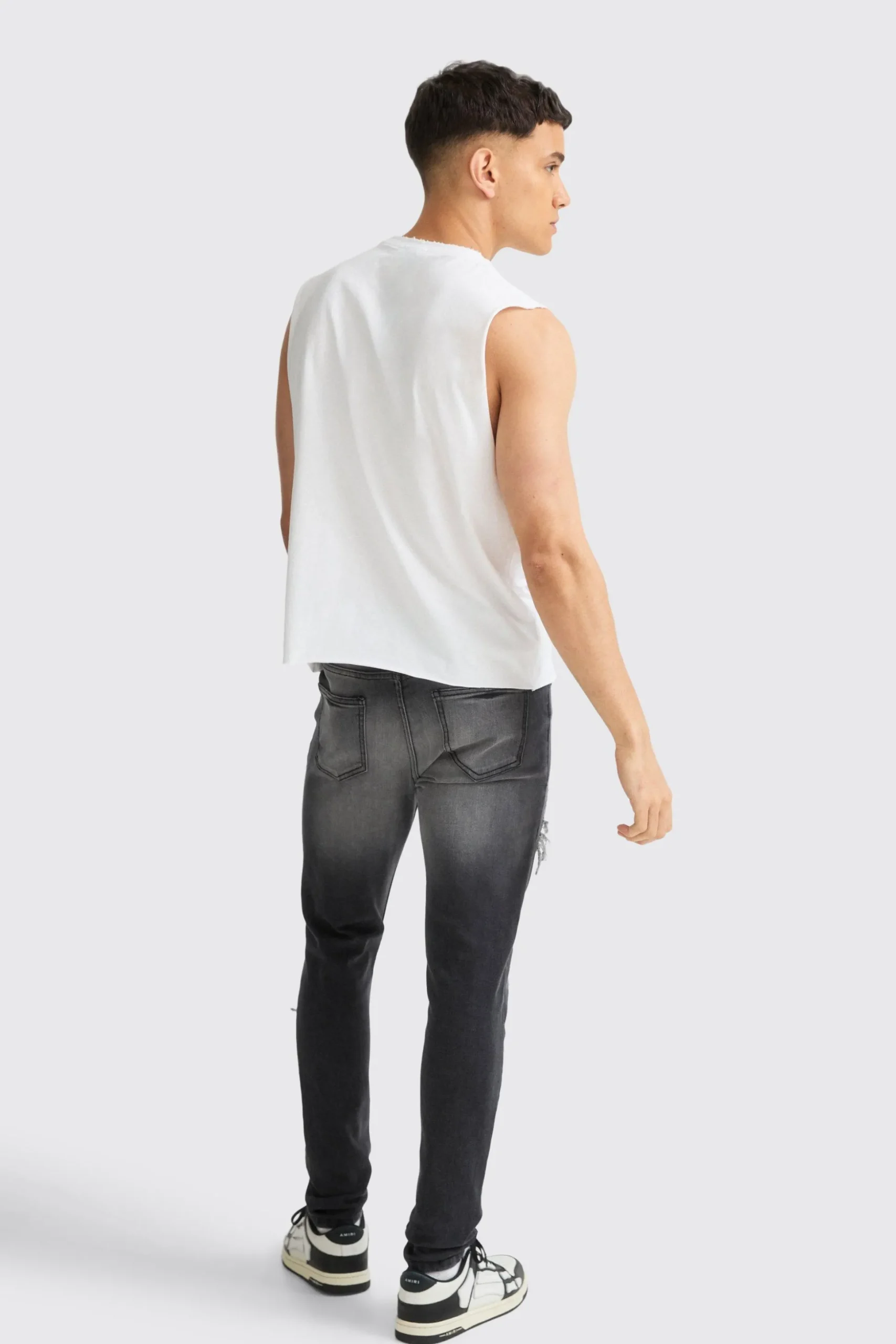 Boxy Talk Pride To Me Distressed Tank | BoohooMAN UK