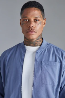 Boxy Technical Stretch Smart Bomber | BoohooMAN UK