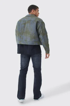 Boxy Tie Dye Twill Carpenter Jacket | BoohooMAN UK