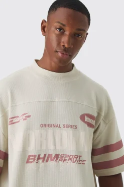 Boxy Waffle Worldwide T-shirt & Short Set | BoohooMAN UK