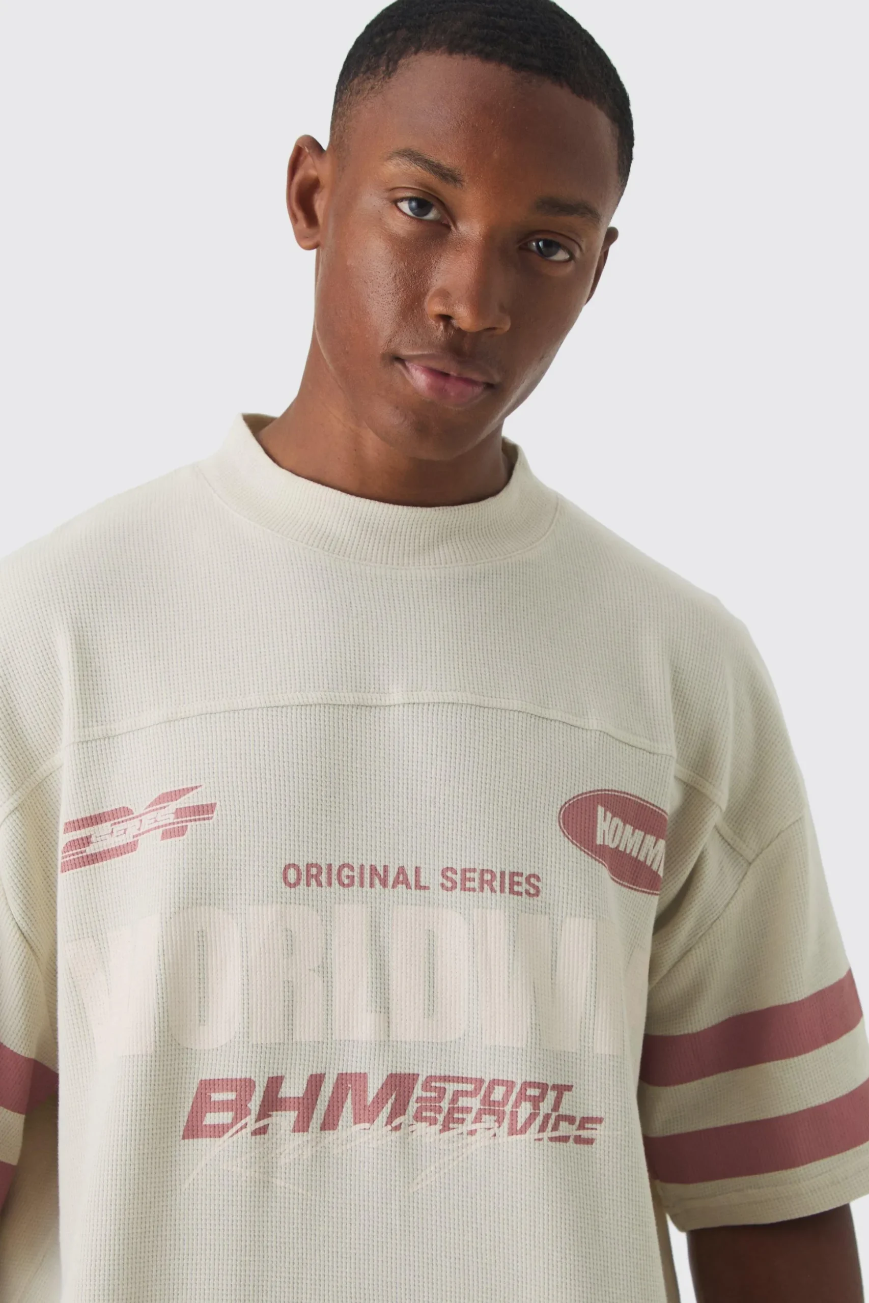Boxy Waffle Worldwide T-shirt & Short Set | BoohooMAN UK