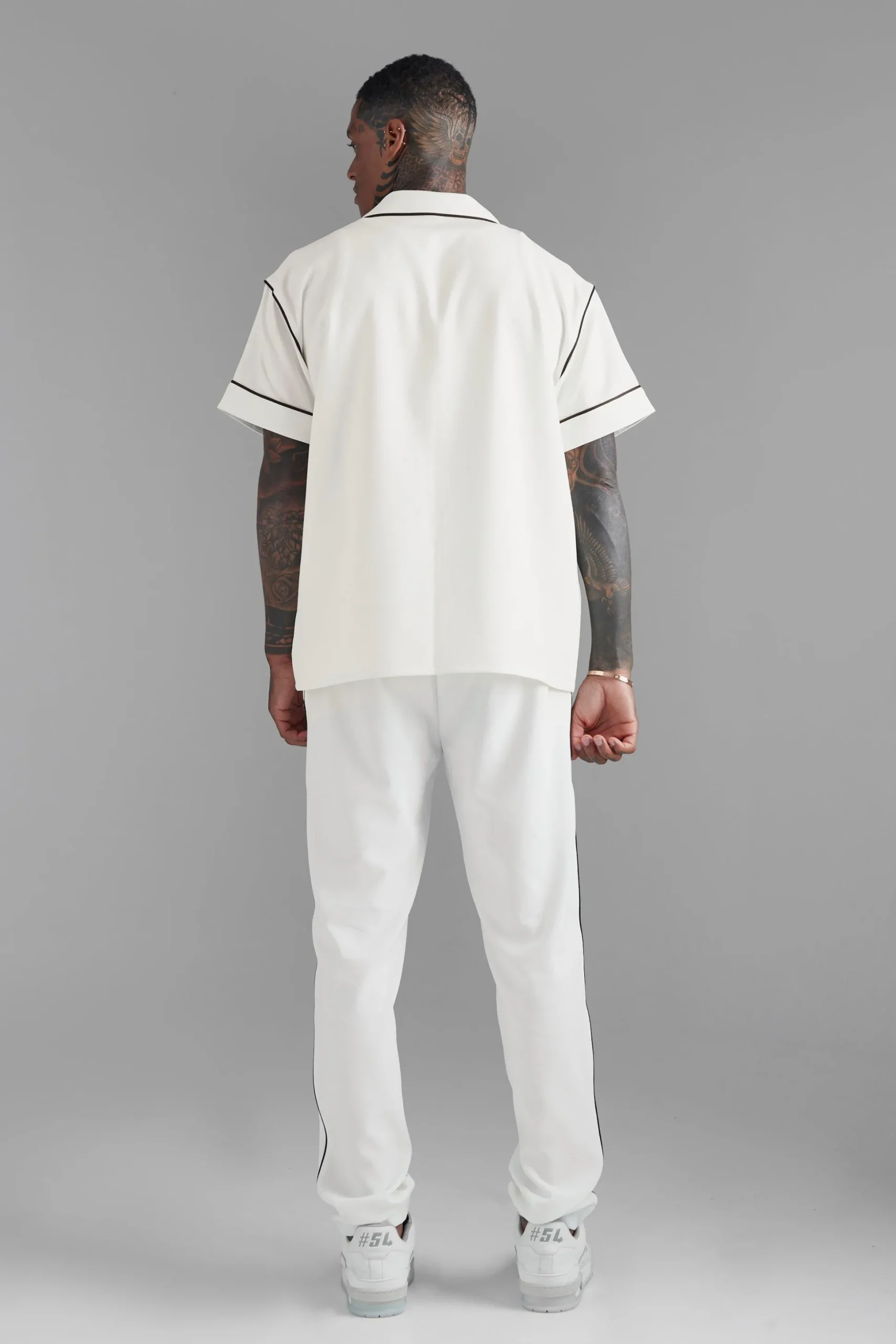 Boxy Western Piping Shirt | BoohooMAN UK