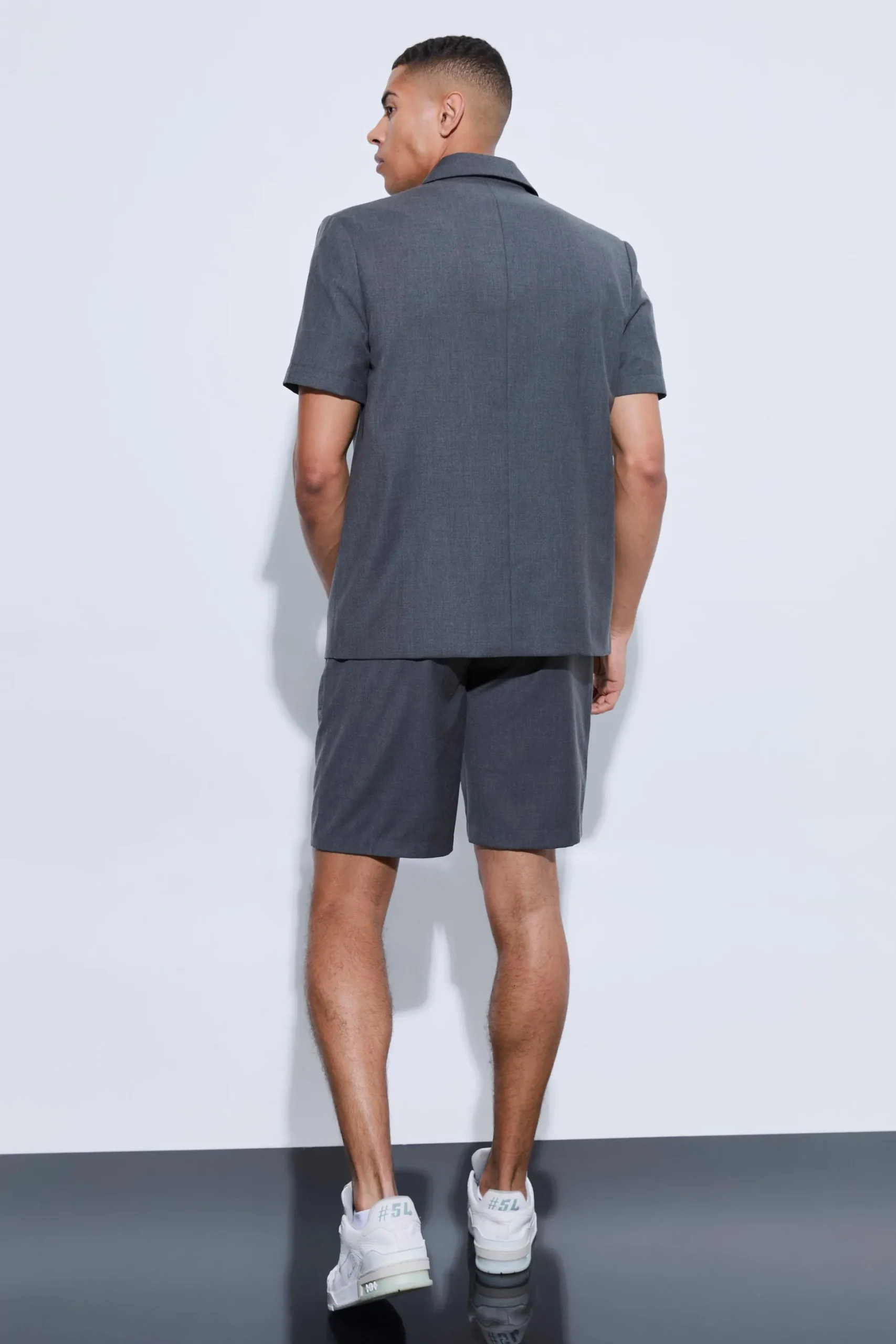 Boxy Zip Detail Short Sleeve Blazer | BoohooMAN UK