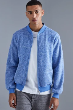 Brushed Heavyweight Bomber Jacket | BoohooMAN UK