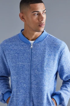Brushed Heavyweight Bomber Jacket | BoohooMAN UK