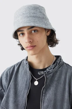 Brushed Heavyweight Bucket Hat | BoohooMAN UK