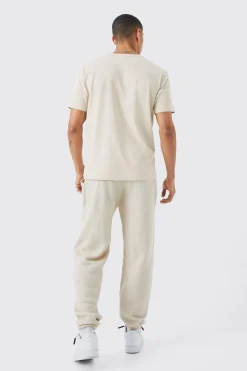 Brushed Relaxed Knitted Joggers | BoohooMAN UK