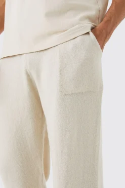 Brushed Relaxed Knitted Joggers | BoohooMAN UK
