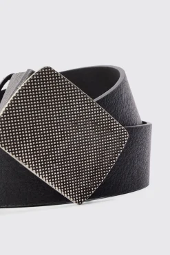 Buckle Detail Belt | BoohooMAN UK