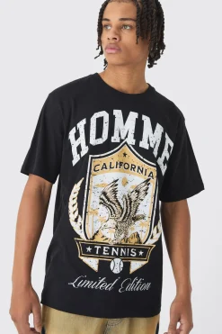California Homme Print T-Shirt | BoohooMAN UK