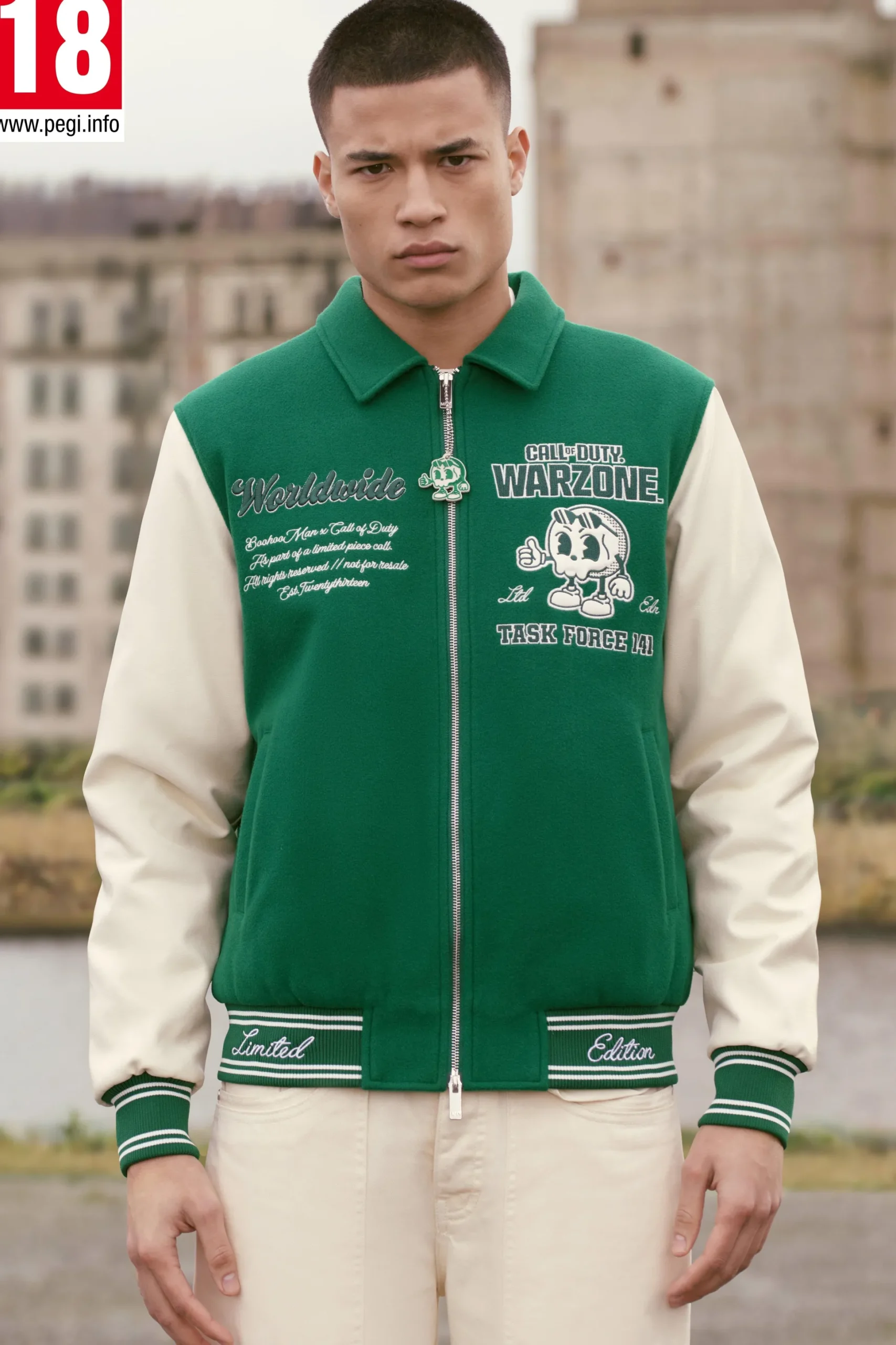 Call Of Duty License Varsity Bomber | BoohooMAN UK