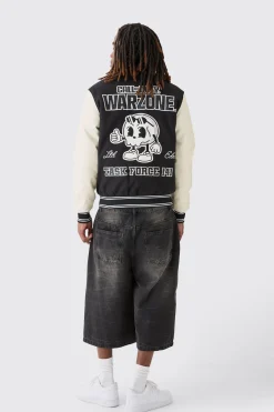Call Of Duty License Varsity Bomber | BoohooMAN UK