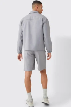 Cargo Pocket Regular Fit Tailored Overshirt | BoohooMAN UK