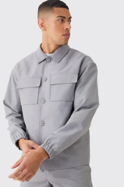 Cargo Pocket Regular Fit Tailored Smart Set | BoohooMAN UK