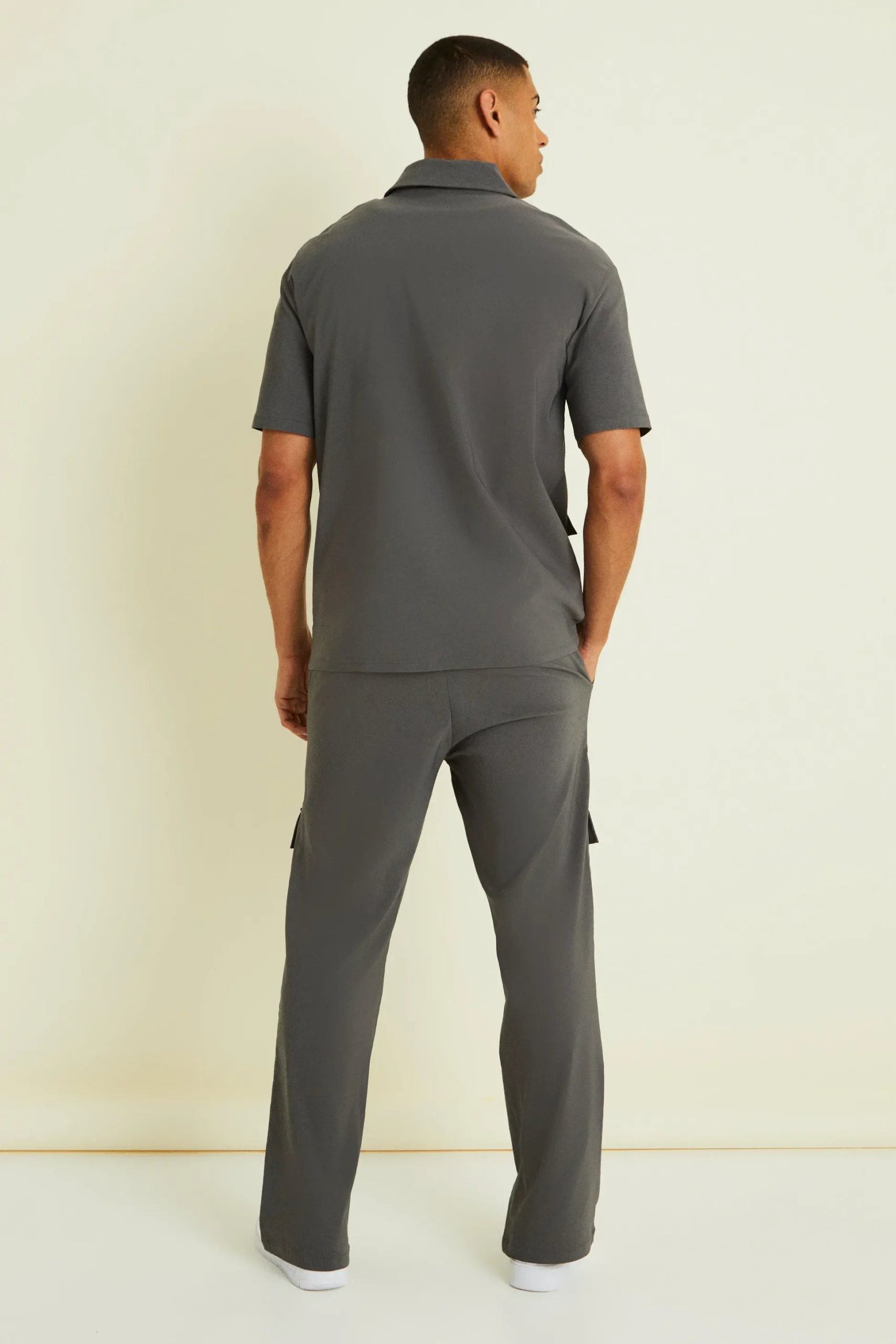 Cargo Shirt & Trouser Set | BoohooMAN UK
