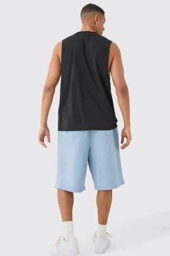 Carpenter Loopback Jersey Jort | BoohooMAN UK