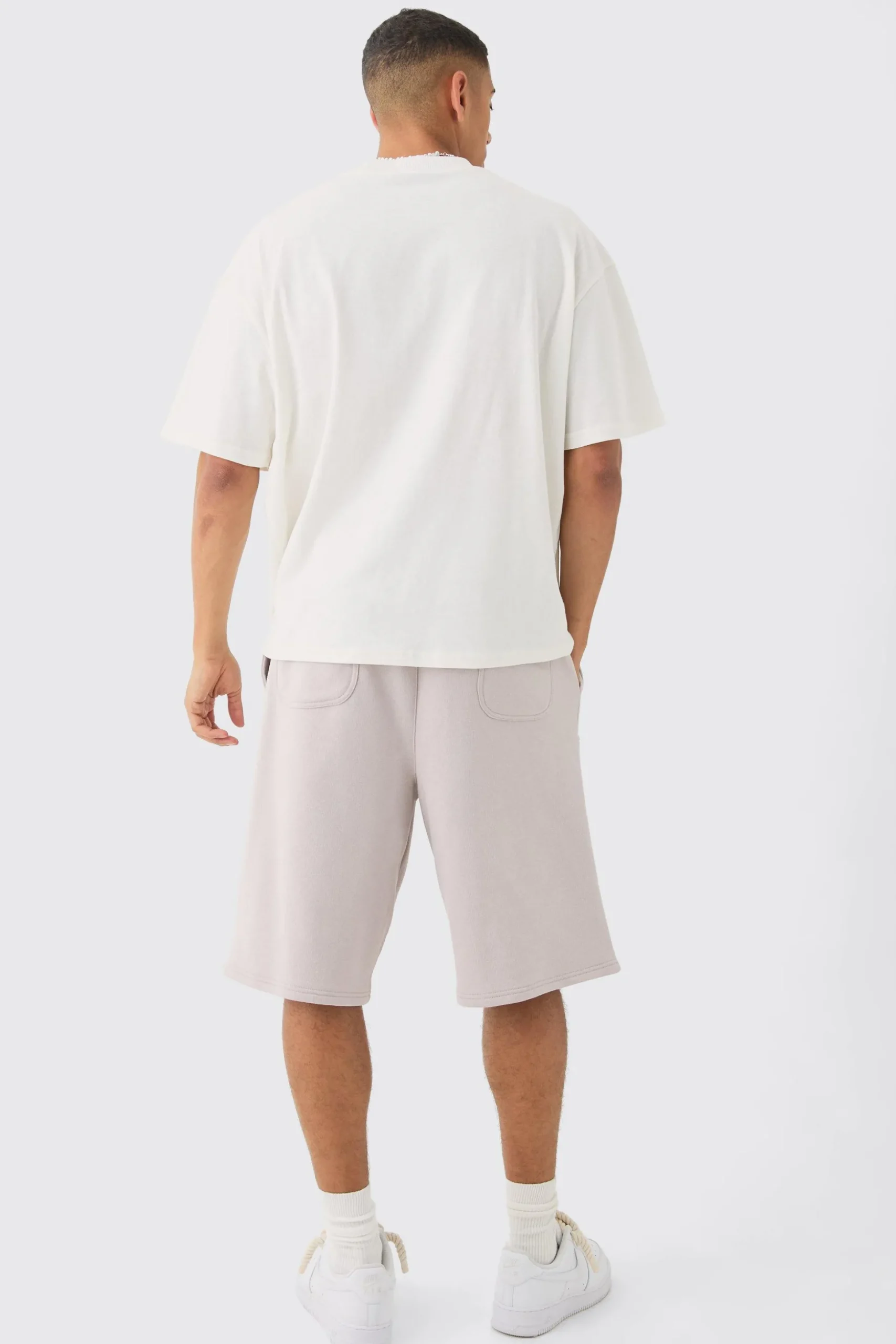 Carpenter Loopback Jersey Jort | BoohooMAN UK