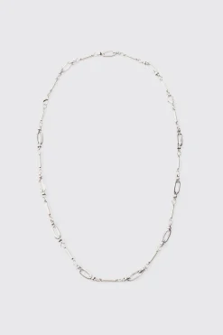 Chain Link Detail Necklace | BoohooMAN UK