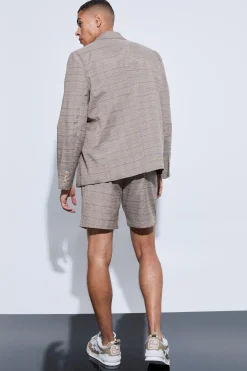 Check Oversized Boxy Blazer | BoohooMAN UK