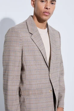 Check Oversized Boxy Blazer | BoohooMAN UK