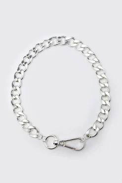 Chunky Chain Clip Necklace | BoohooMAN UK