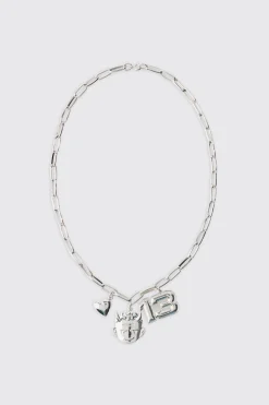 Chunky Chain Metal Necklace | BoohooMAN UK