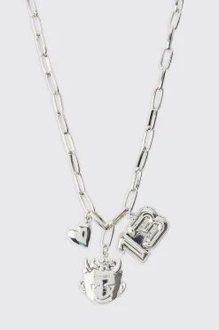 Chunky Chain Metal Necklace | BoohooMAN UK