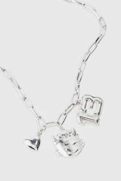 Chunky Chain Metal Necklace | BoohooMAN UK