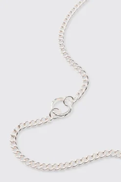 Chunky Chain Ring Pendant Necklace | BoohooMAN UK