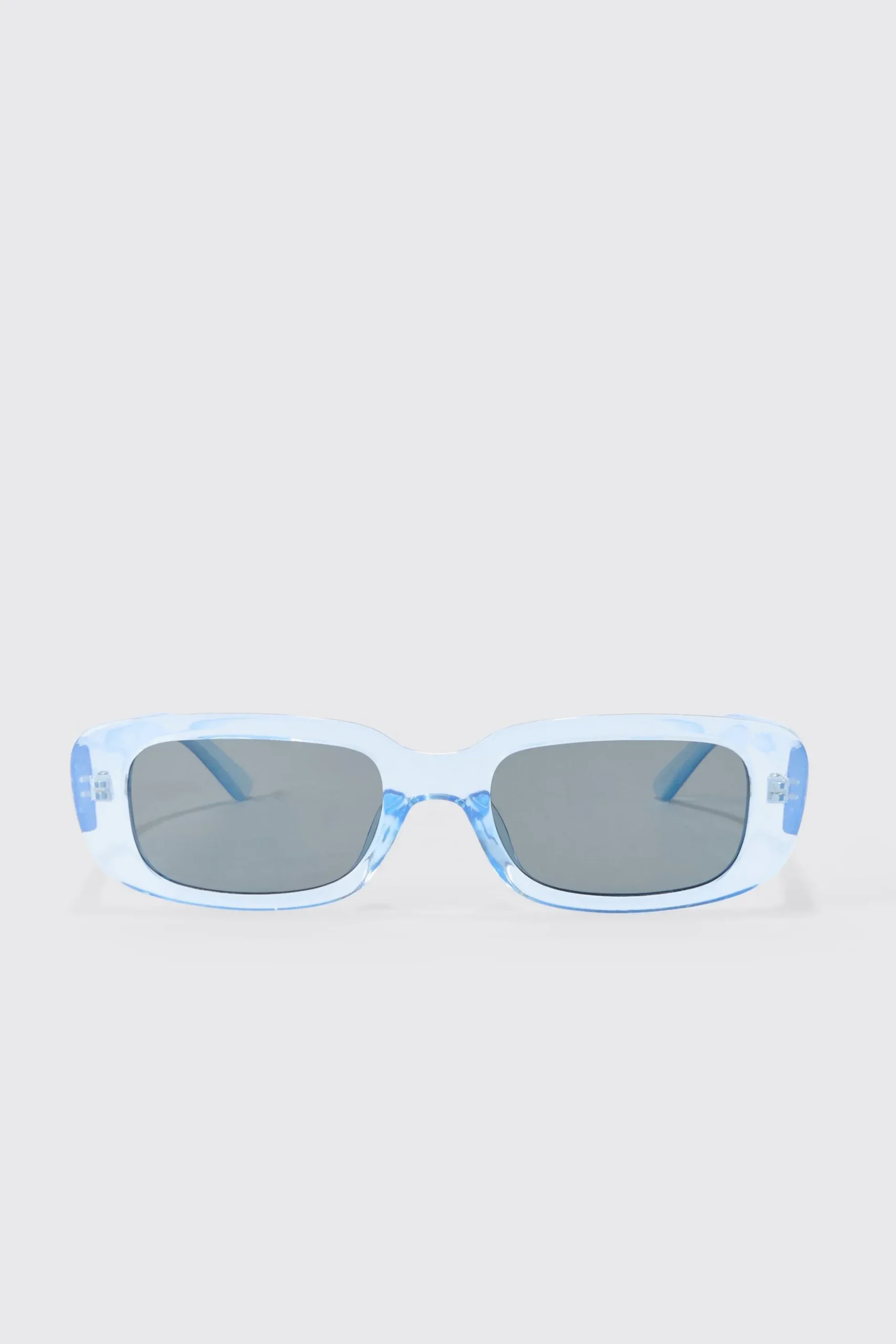 Chunky Lens Sunglasses In Grey | BoohooMAN UK