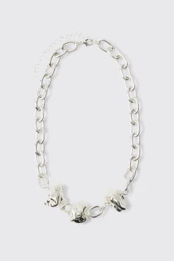 Chunky Metal Necklace | BoohooMAN UK