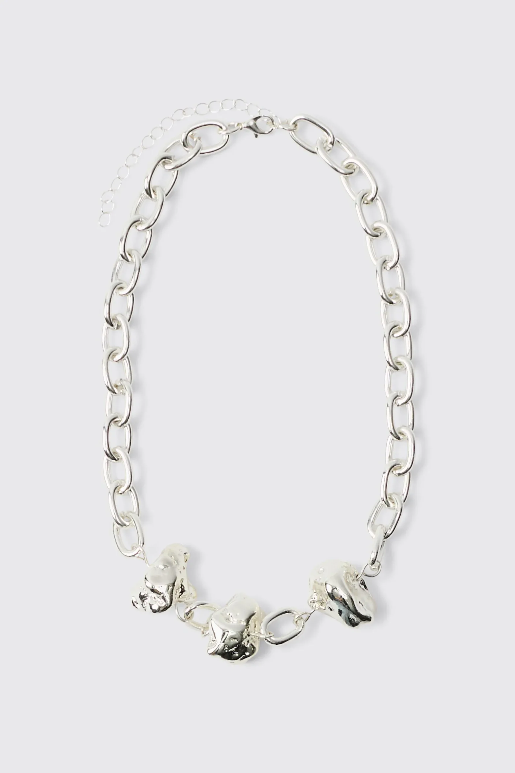 Chunky Metal Necklace | BoohooMAN UK