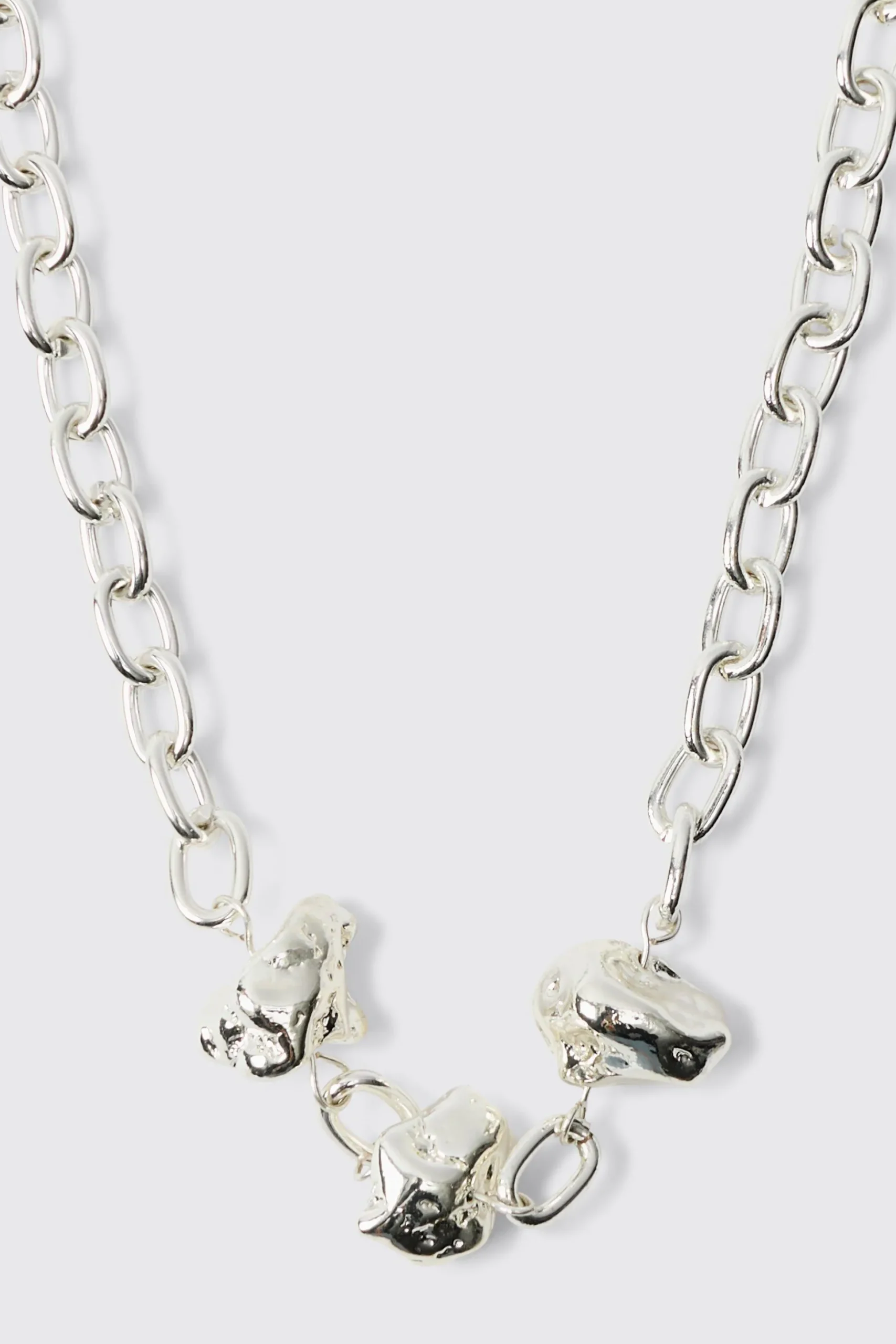 Chunky Metal Necklace | BoohooMAN UK