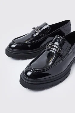 Chunky Patent Loafer | BoohooMAN UK