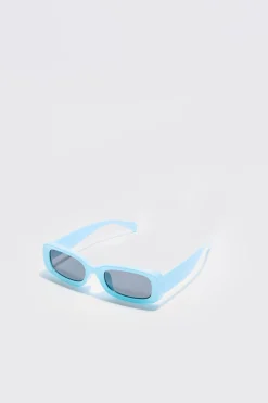 Chunky Plastic Rectangular Sunglasses | BoohooMAN UK