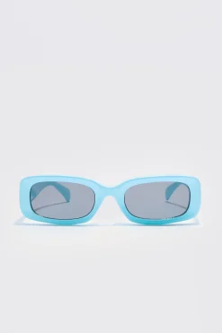Chunky Plastic Rectangular Sunglasses | BoohooMAN UK