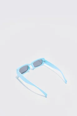 Chunky Plastic Rectangular Sunglasses | BoohooMAN UK