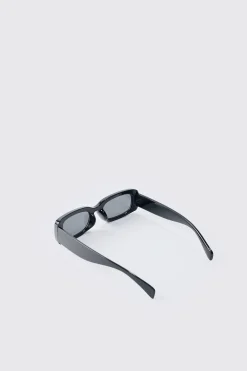 Chunky Plastic Rectangular Sunglasses | BoohooMAN UK
