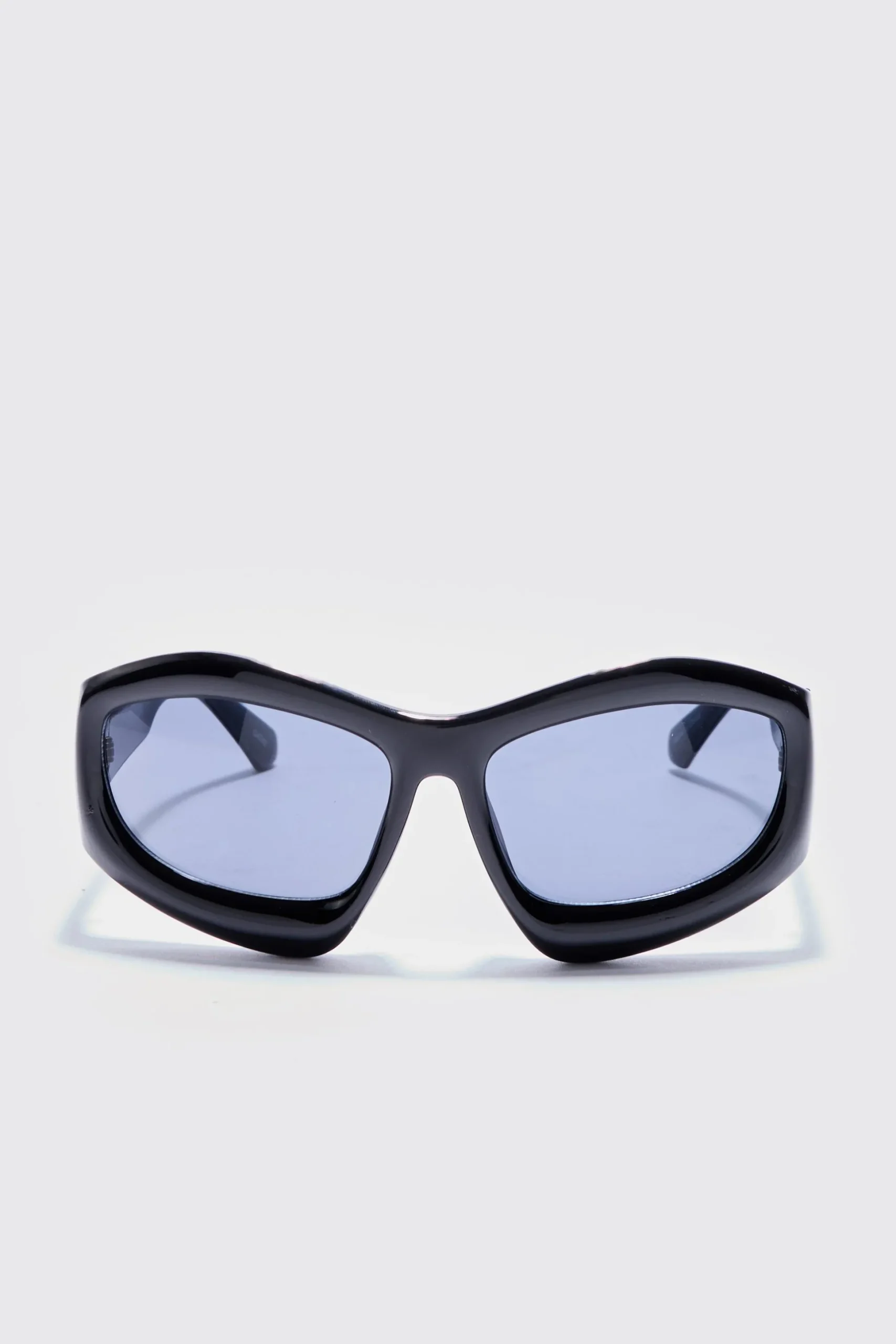 Chunky Plastic Sunglasses In Black | BoohooMAN UK