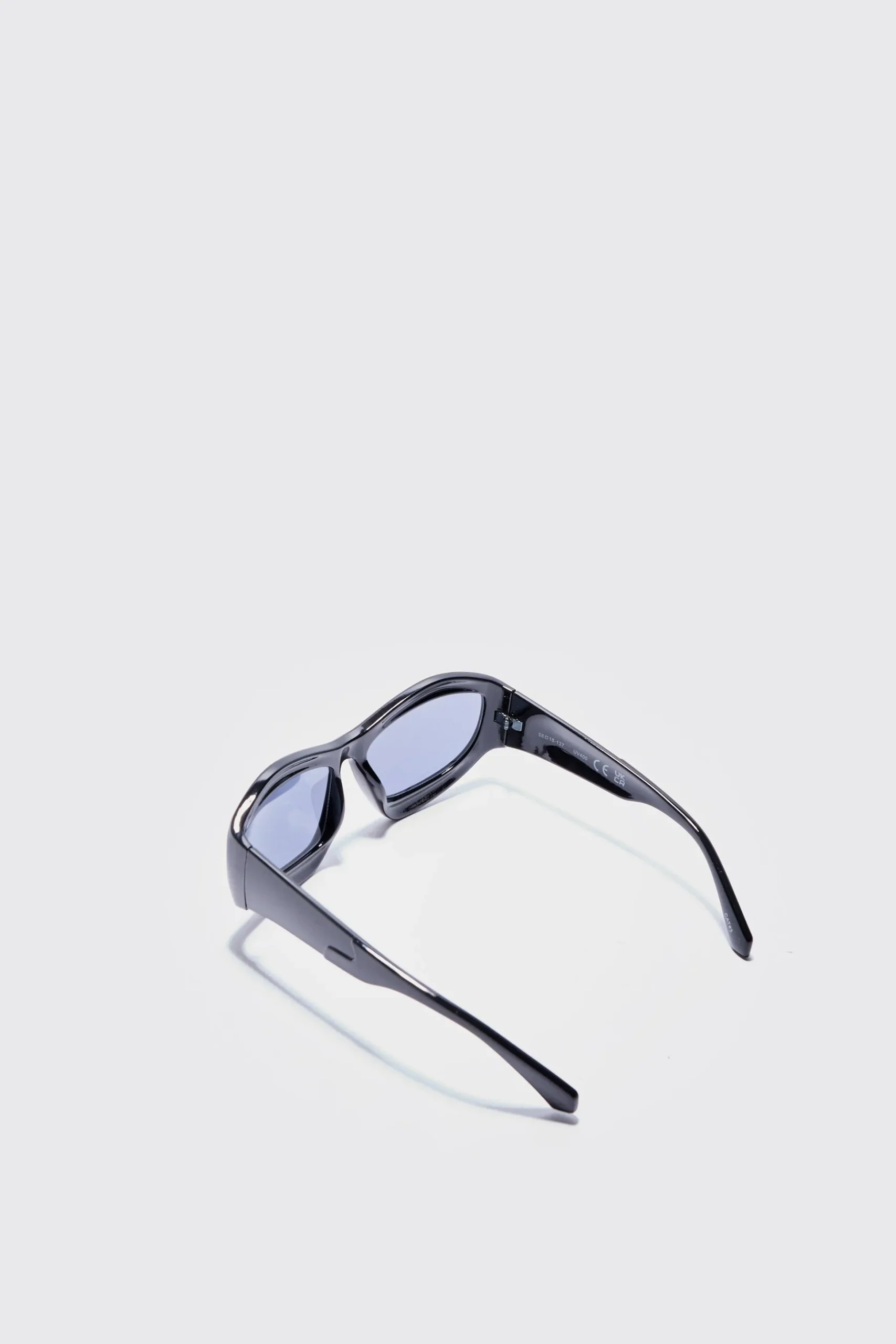 Chunky Plastic Sunglasses In Black | BoohooMAN UK