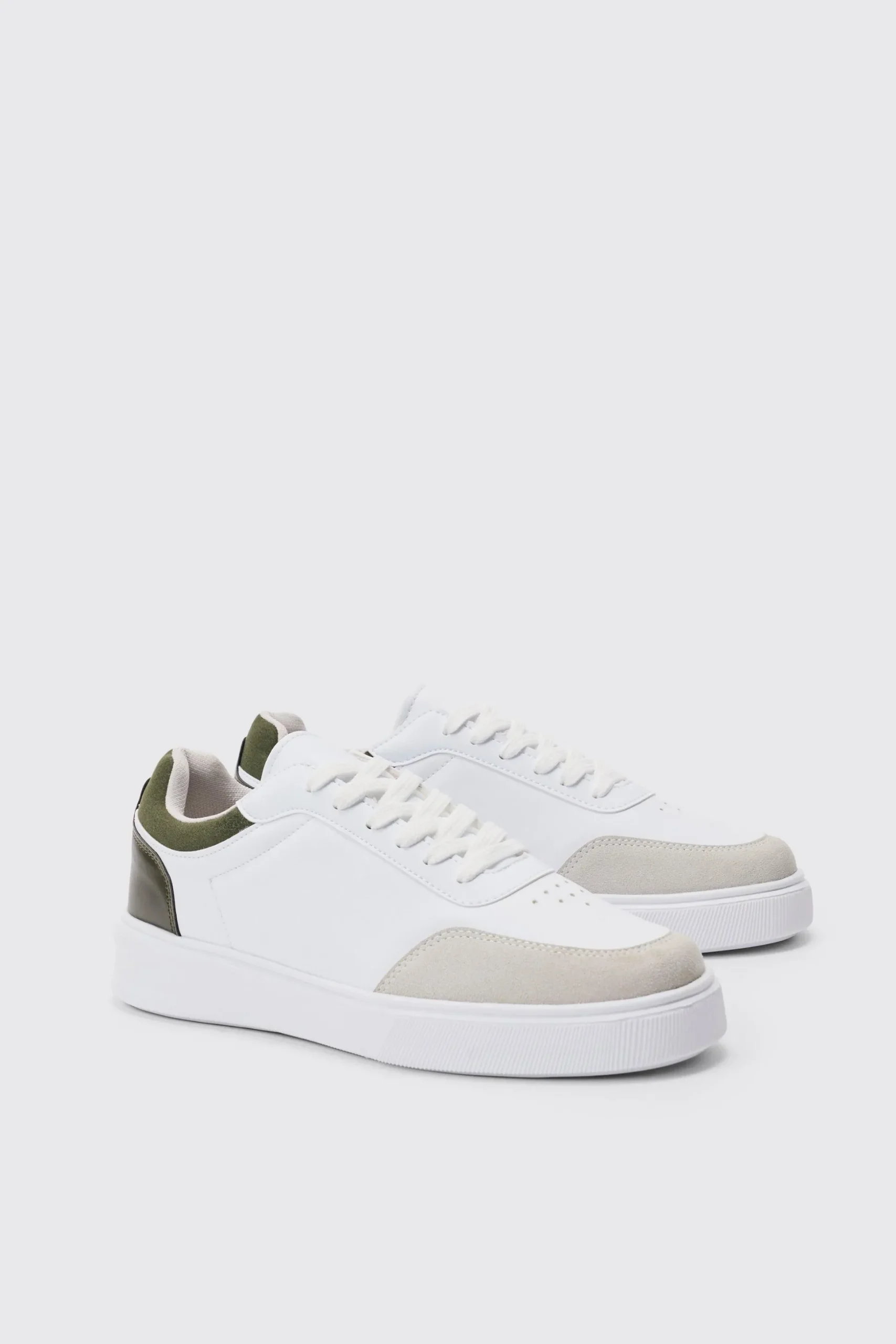 Chunky Sole Trainer In White | BoohooMAN UK