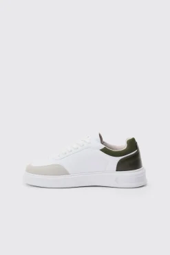 Chunky Sole Trainer In White | BoohooMAN UK