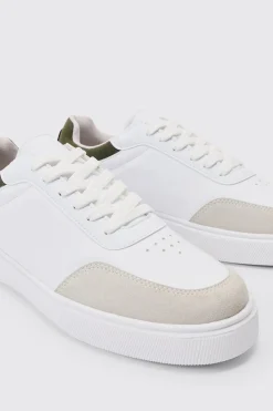 Chunky Sole Trainer In White | BoohooMAN UK